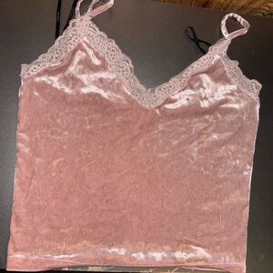 Forever 21 Pink Velvet Crop Top